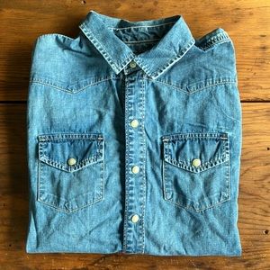 Western style Jean button down